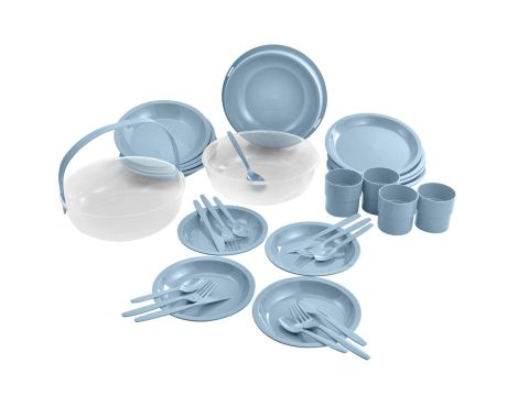 CURVER CAMPING SET NIEBIESKI 24szt