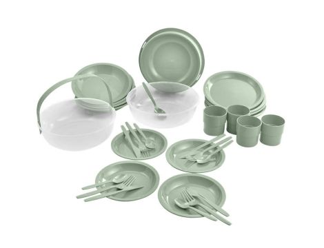 CURVER CAMPING SET ZIELONY 24szt