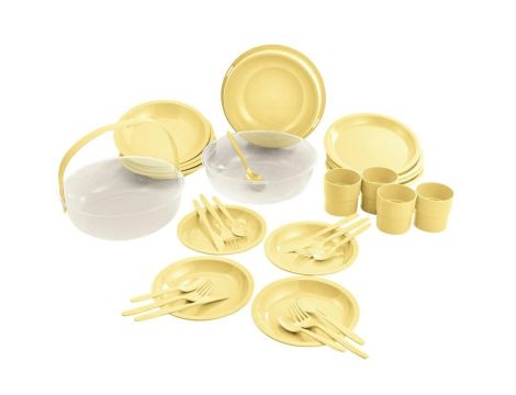 CURVER CAMPING SET ŻÓŁTY 24szt