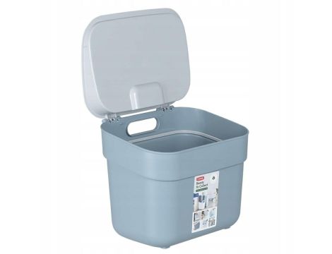 CURVER KOSZ DO SEGREGACJI ŚMIECI  5L  /SZAROBŁĘKITNY/ JASNY SZARY - 2