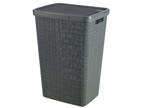 CURVER KOSZ NA BIELIZNĘ JUTE 58L/CIEMNY SZARY