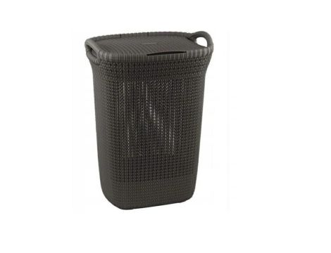 CURVER KOSZ NA BIELIZNĘ KNIT 57L /BRĄZOWOSZARY