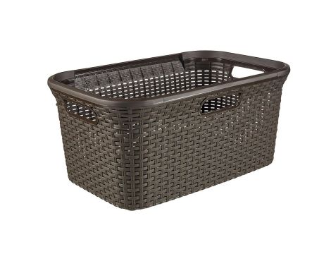 CURVER KOSZ NA PRANIE "NATURAL STYLE" 45L   /CIEMNY BRĄZ