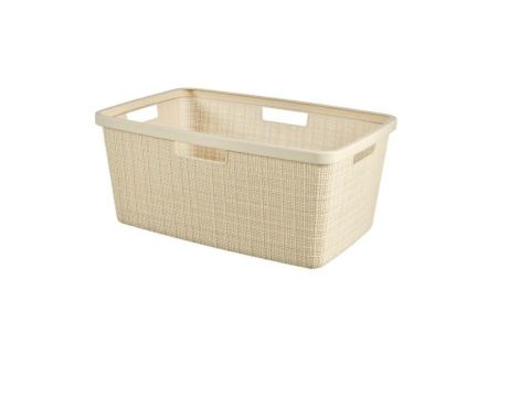 CURVER KOSZ NA PRANIE JUTE 46L   /KREMOWY