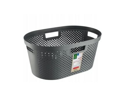 CURVER KOSZ NA PRANIE RECYCLED 40L   /CIEMNY SZARY