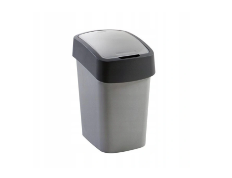 CURVER KOSZ NA ŚMIECI "FLIP BIN" 25L   /SREBRNY/ GRAFITOWY