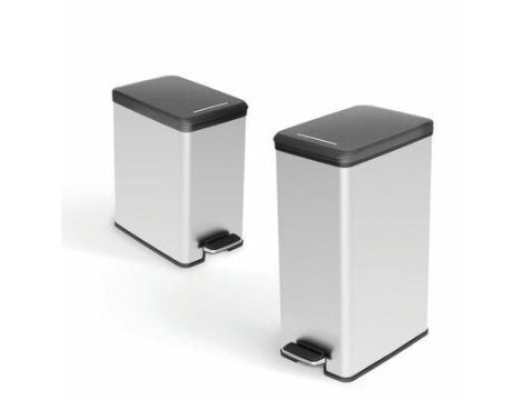 CURVER KOSZ NA ŚMIECI SLIM BIN 25L   /IML METALIZOWANY