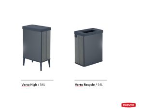 CURVER KOSZ NA ŚMIECI VERTO 54L WYSOKI /PERŁOWY SZARY