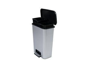 CURVER KOSZ NA ŚMIECI Z PEDAŁEM 23+23L  /IML METALIZOWANY