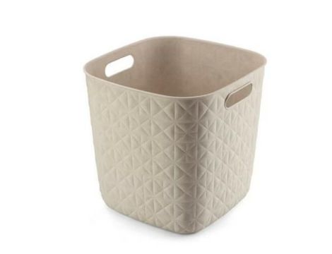 CURVER KOSZYK KWADRATOWY KREMOWY SOFTEX 15L