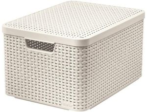 CURVER KOSZYK L Z POKRYWĄ 30L  /KREMOWY