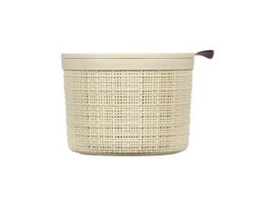 CURVER KOSZYK OKRĄGŁY Z PRZYKRYWKĄ 2L  /KREMOWY