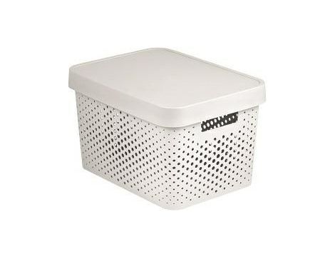 CURVER POJEMNIK AŻUR INFINITY 17L  Z PRZYKRYWKĄ/BIAŁY