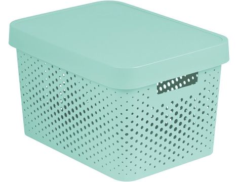 CURVER POJEMNIK AŻUR INFINITY 17L  Z PRZYKRYWKĄ/SELEDYNOWY