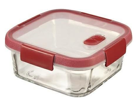 CURVER POJEMNIK COOK KWADRATOWY 0,7L /TRANSPARENTNY/ CZERWONY....