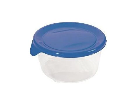 CURVER POJEMNIK NA ŻYWNOŚĆ "FRESH&GO" OKRĄGŁY 0,5L /NIEBIESKI/TRANSPARENTNY