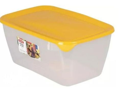 CURVER POJEMNIK NA ŻYWNOŚĆ "FRESH&GO" PROSTOKĄTNY 5L   /ŻÓŁTY/  TRANSPARENTNY