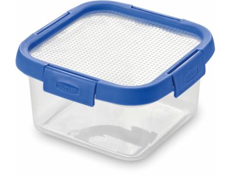 CURVER POJEMNIK NA ŻYWNOŚĆ KWADRATOWY SMART FLEXI 1,1L/TRANSPARENTNY/NIEBIESKI