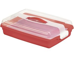 CURVER POJEMNIK PROSTOKĄTNY DUŻY CZERWONY/TRANSPARENTNY