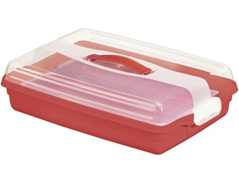 CURVER POJEMNIK PROSTOKĄTNY DUŻY CZERWONY/TRANSPARENTNY