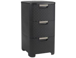 CURVER REGAŁ Z 3 SZUFLADAMI 3x14L  /CIEMNY BRĄZ