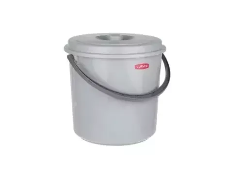 CURVER WIADRO 12L Z POKRYWKĄ SZARE