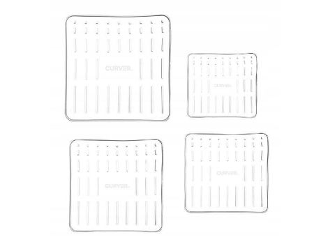 CURVER ZESTAW 4 KWADRATOWYCH SILIKONOWYCH POKRYWEK