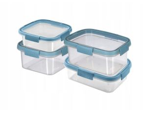 CURVER ZESTAW 4 POJEMNIKÓW NA ŻYWNOŚĆ 0,6L+0,6L+0,3L+1L+1,2  /ZIELONY