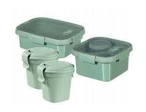 CURVER ZESTAW 4 POJEMNIKÓW NA ŻYWNOŚĆ 2x0,4L+1L+1,1L  /ZIELONY