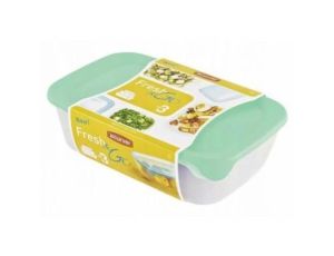 CURVER ZESTAW POJEMNIKÓW FRESH&GO  3szt 0,5/1/2L SELEDYNOWY