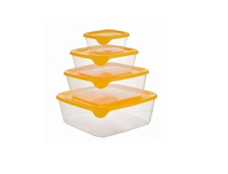 CURVER ZESTAW POJEMNIKÓW KWADRATOWYCH 4szt