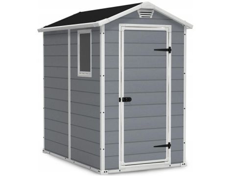 KETER DOMEK OGRODOWY MANOR 4x6 SZARO/BIAŁY 130 x 192 x 198cm