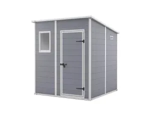 KETER DOMEK OGRODOWY MANOR PENT 6x6 SZARO/BIAŁY 183,5 x 185 x 200,5cm