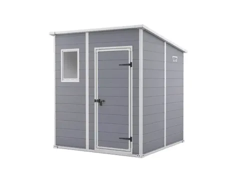 KETER DOMEK OGRODOWY MANOR PENT 6x6 SZARO/BIAŁY 183,5 x 185 x 200,5cm
