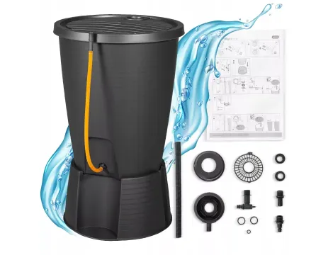 KETER ZBIORNIK NA DESZCZÓWKĘ INDIGO WATER BUTT + BASE  GRAFIT  200 L