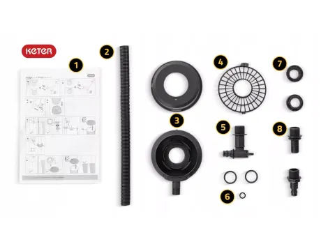 KETER ZBIORNIK NA DESZCZÓWKĘ INDIGO WATER BUTT + BASE  GRAFIT  200 L - 4