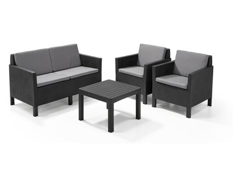 KETER ZESTAW MEBLI OGRODOWYCH CHICAGO 3+1 GRAFIT