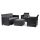 KETER ZESTAW MEBLI OGRODOWYCH ELODIE 4el. Z SOFĄ 3-OSOB. ANTRACYT/GRAFIT