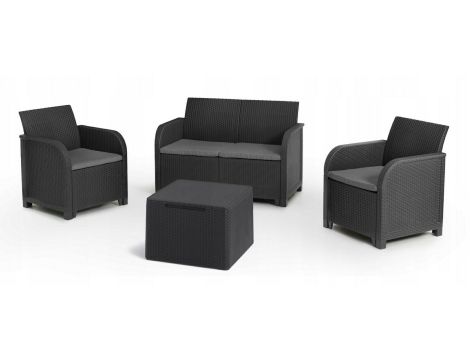 KETER ZESTAW MEBLI OGRODOWYCH ROSALIE GRAFIT 4el...---> 226523