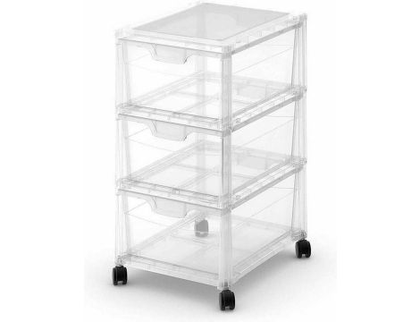 KETER REGAŁ NA KÓŁKACH 3-SZUFLADY "SPIDER TOWERS"