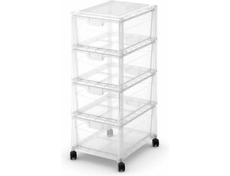 KETER REGAŁ NA KÓŁKACH 4-SZUFLADY "SPIDER TOWERS"