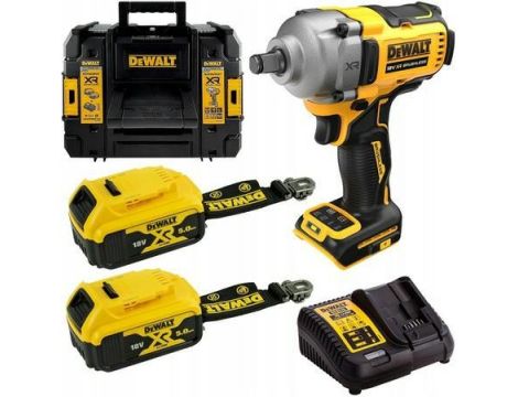 DEWALT KLUCZ UDAROWY 1/2" 18V DCF891P2TLRT 812Nm 2x5,0Ah 4-BIEGI PIERŚCIEŃ LANYARD READY TSTAK