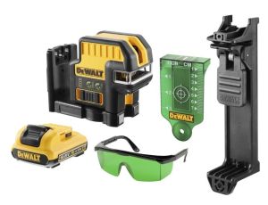 DEWALT LASER KRZYŻOWY 12V DCE0825D1G 30m + 5-PUNKTOWY 1x2,0Ah ZIELONY