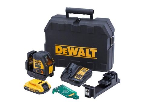 DEWALT LASER KRZYŻOWY 18V DCLE34021D1 55m 1x2,0Ah ZIELONY