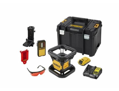 DEWALT LASER OBROTOWY 18V DCE074D1R 45m 1x2,0Ah CZERWONY TSTAK