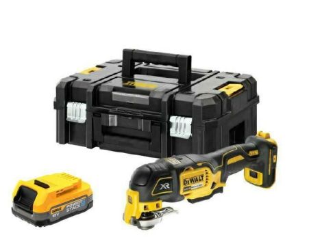 DEWALT NARZĘDZIE WIELOFUNKCYJNE 18V DCS356E1T 1x1,7Ah POWERSTACK, BEZ ŁADOWARKI, TSTAK