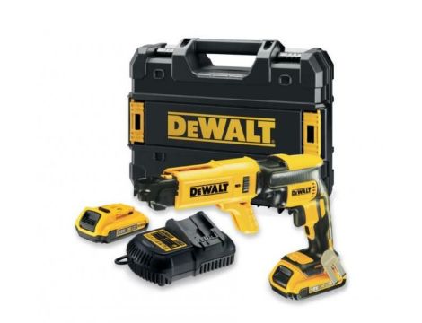 DEWALT WKRĘTARKA DO PŁYT G/K 18V DCF620P2K 30Nm 2x5,0Ah BL Z MAGAZYNKIEM DCF6201