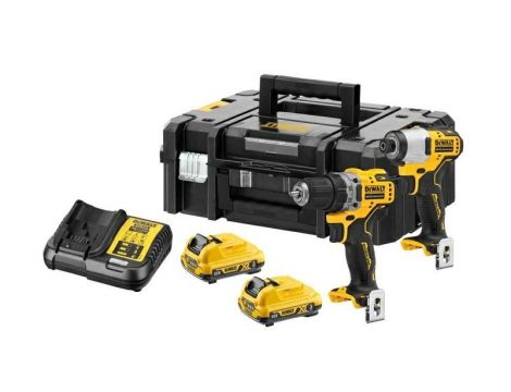 DEWALT ZESTAW COMBO 12V DCK2110L2T (DCD701, DCF801) 2x3,0Ah TSTAK
