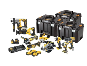 DEWALT ZESTAW COMBO 18V DCK1012P4T (DCD796, DCF887, DCS565, DCS382, DCS356, DCS334, DCH172, DCG405, DCE088NG18, DCL040) 4x5,0Ah 3xTSTAK