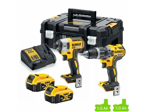 DEWALT ZESTAW COMBO 18V DCK2051P2T (DCD800, DCF850) 2x5,0Ah TSTAK